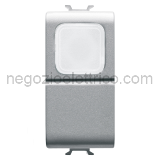 GEWGW14144 PULSANTE 1M 1P NA 16A SPIA TRASP.TITANIO