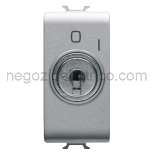 GEWGW14145 PULSANTE 1M 2P NA 10A+CHIAVE TITANIO