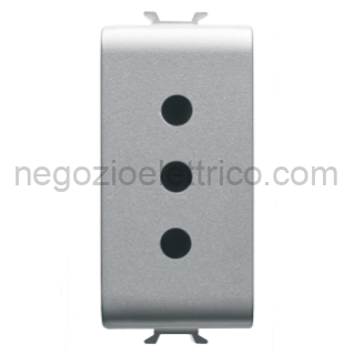 GEWGW14201 PRESA 1M 2P+T 10A P11 ST.ITA.TITANIO