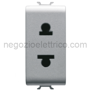 GEWGW14287 PRESA 1M 2P 15A ST.EUROUSA TITANIO