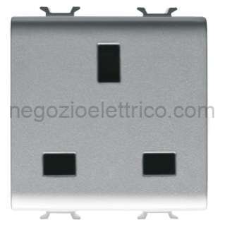 GEWGW14296 PRESA 2M 2P+T 13A ST.INGLESE TITANIO