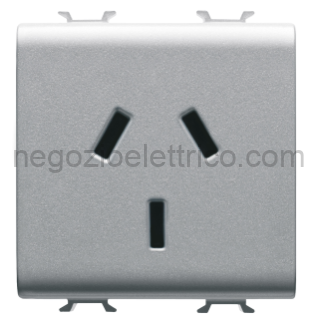 GEWGW14306 PRESA 2M 2P+T 10A ST.AUSTRALIANO TITANIO