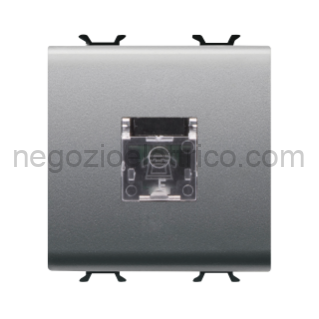 GEWGW14409 CONNETTORE TELEFONICO RJ11 2M TITANIO