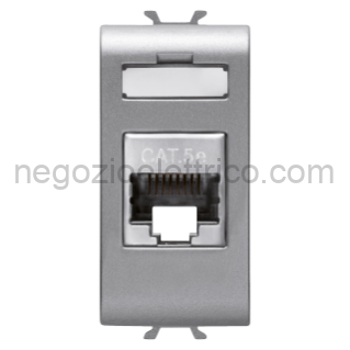 GEWGW14422 CONNETTORE RJ45 1M CAT.5E FTP TITANIO