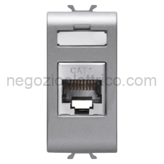 GEWGW14424 CONNETTORE RJ45 1M CAT.6 FTP TITANIO