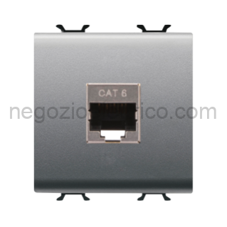 GEWGW14437 CONNETTORE RJ45 2M CAT.6 FTP TITANIO