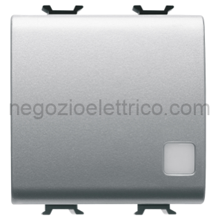GEWGW14918 PULSANTE EL.2M SEGNALAZIONE LUM.TITANIO