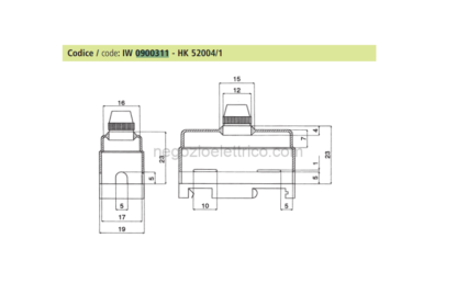 IW0900311 Portafusibile da quadro guida din per fusibili in vetro 5x20 - immagine 2