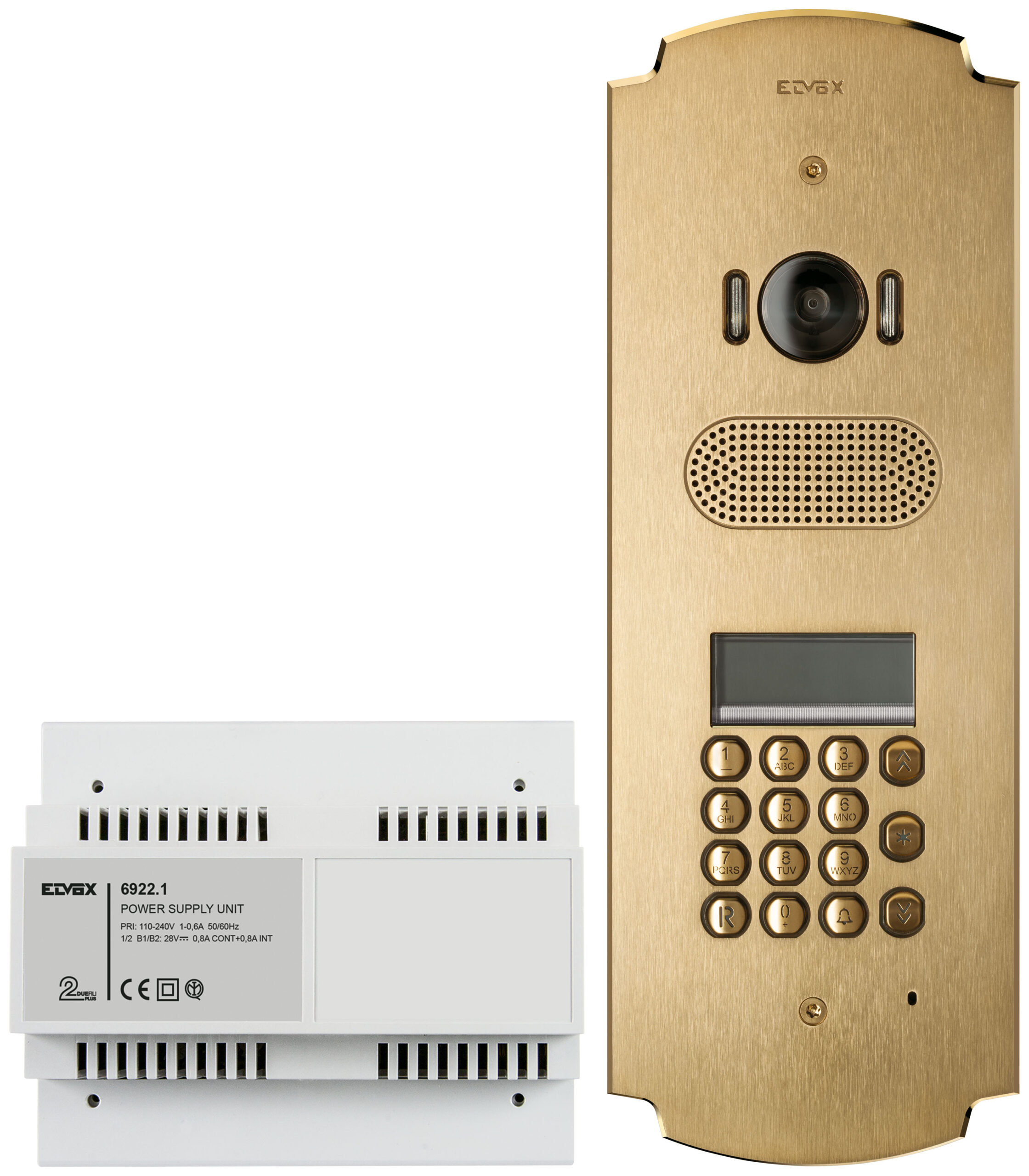 VIWK41641 Kit Patavium 2F+ A/V tast.+disp.ottone