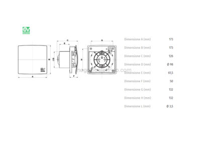 VOR11314 Aspiratore Vortice MEX 100/4" LL 1S T - immagine 5